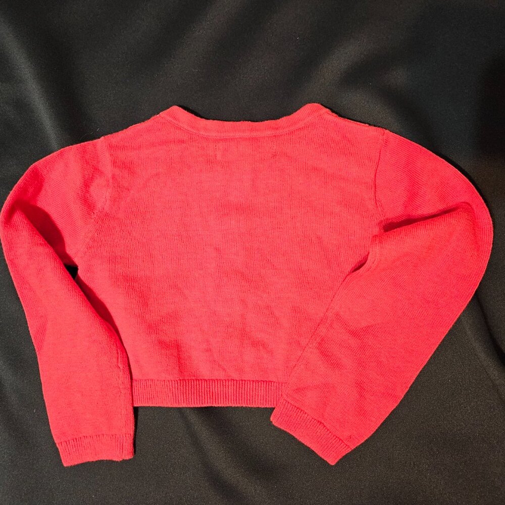 NAUTICA Toddler Girls’ Cardigan – Size 2T – 100% Cotton – Watermelon Pink - Picture 4 of 7